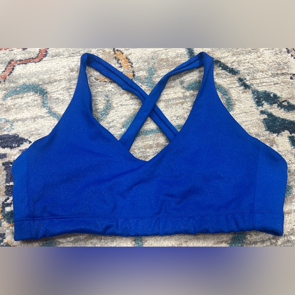 Carbon38 Electric Blue Crisscross Sports Bra